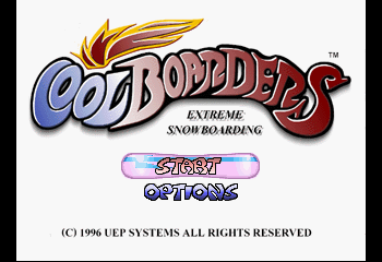 Cool Boarders Title Screen